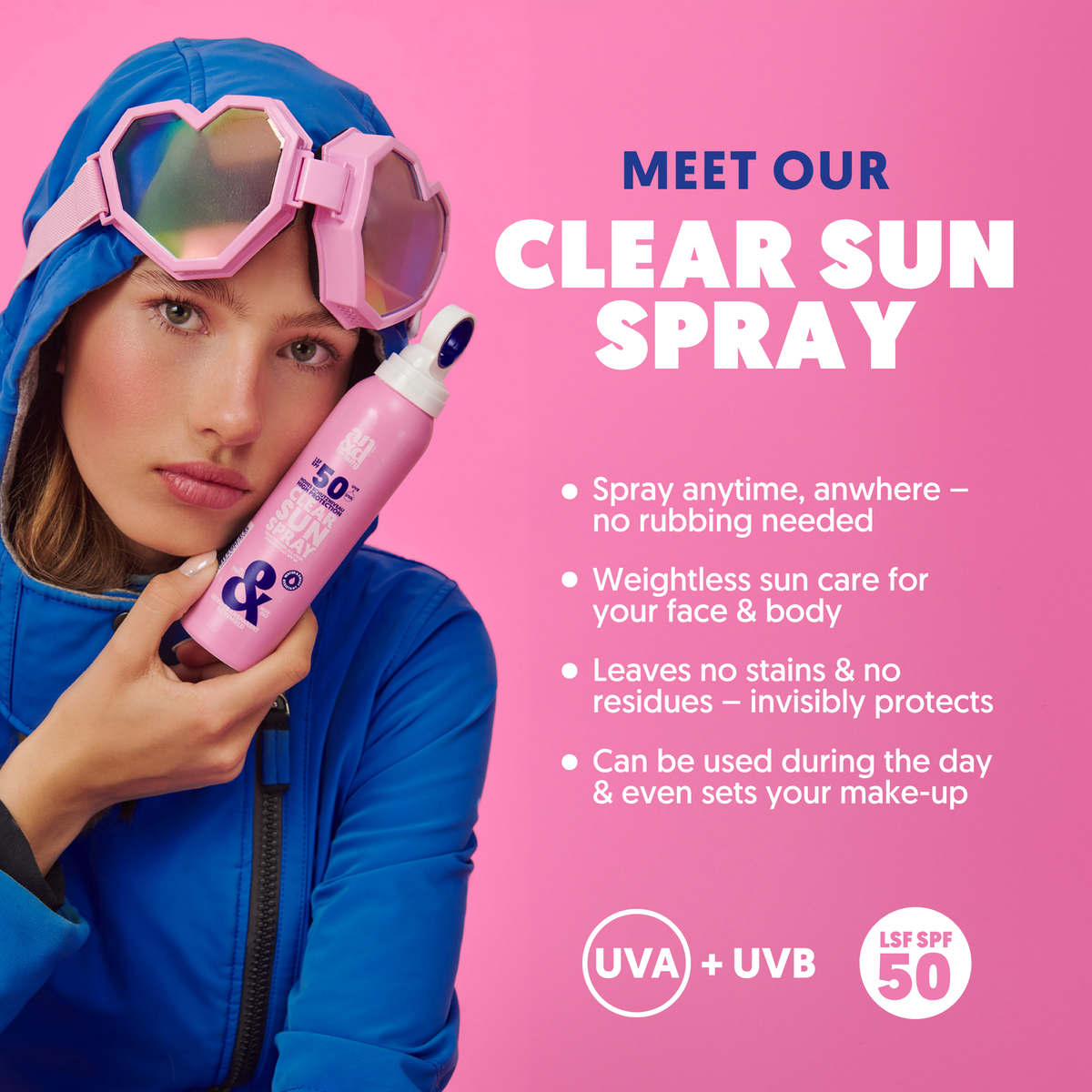 Clear Sun Spray- saules aizsargsprejs ar SPF 50
