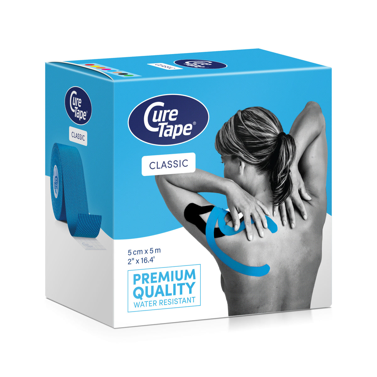 CureTape® Classic 5 cm x 5 m, zilā krāsā