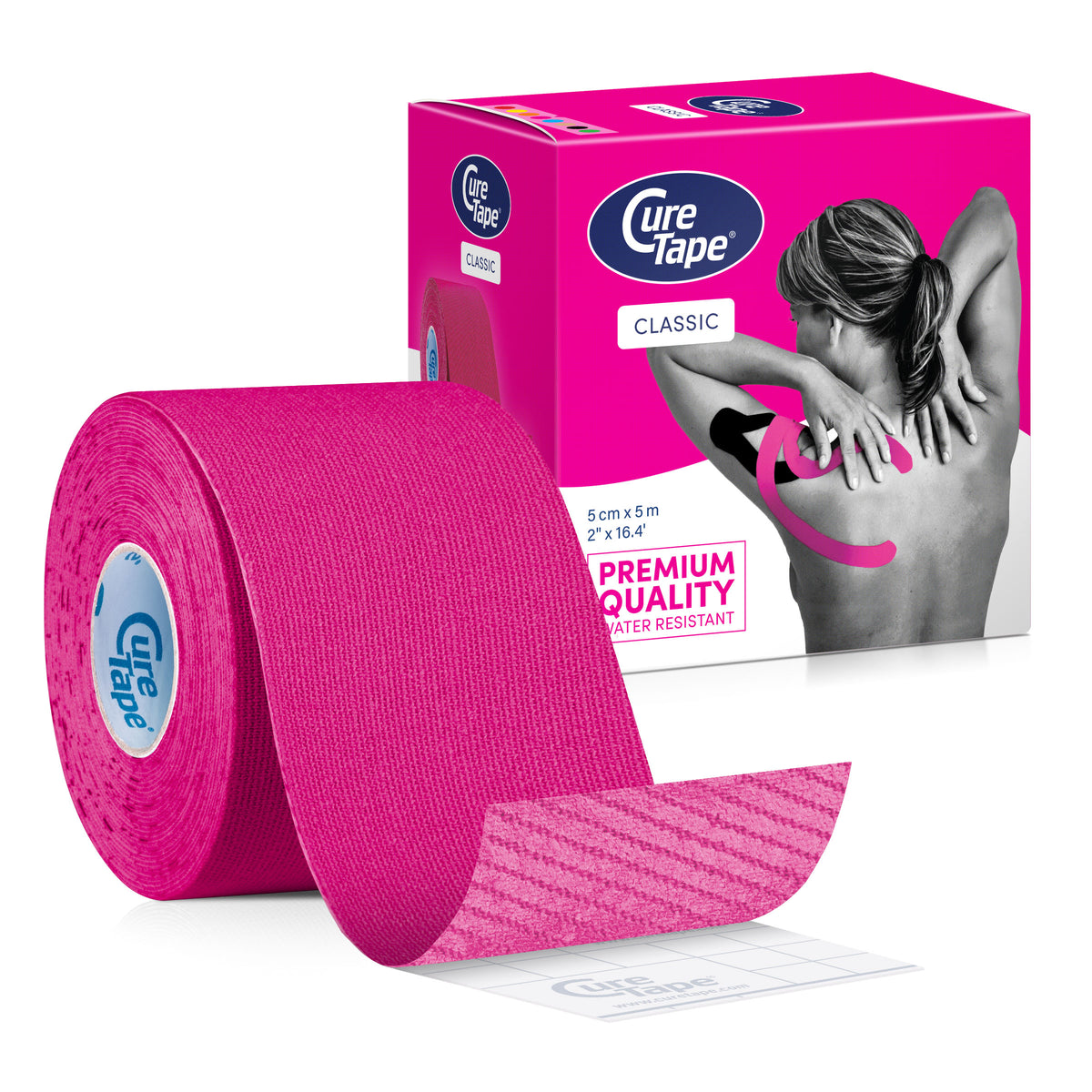 CureTape® Classic 5 cm x 5 m, rozā krāsā
