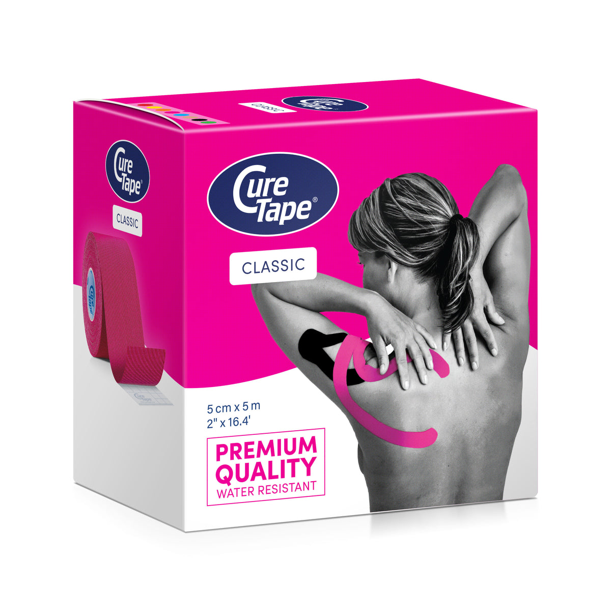 CureTape® Classic 5 cm x 5 m, rozā krāsā