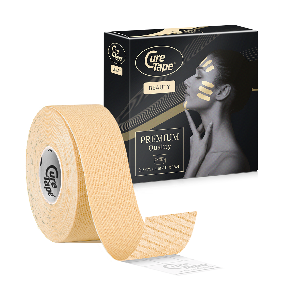 CureTape® Beauty, 1 gab., 2,5 cm x 5 m, bēšā krāsā
