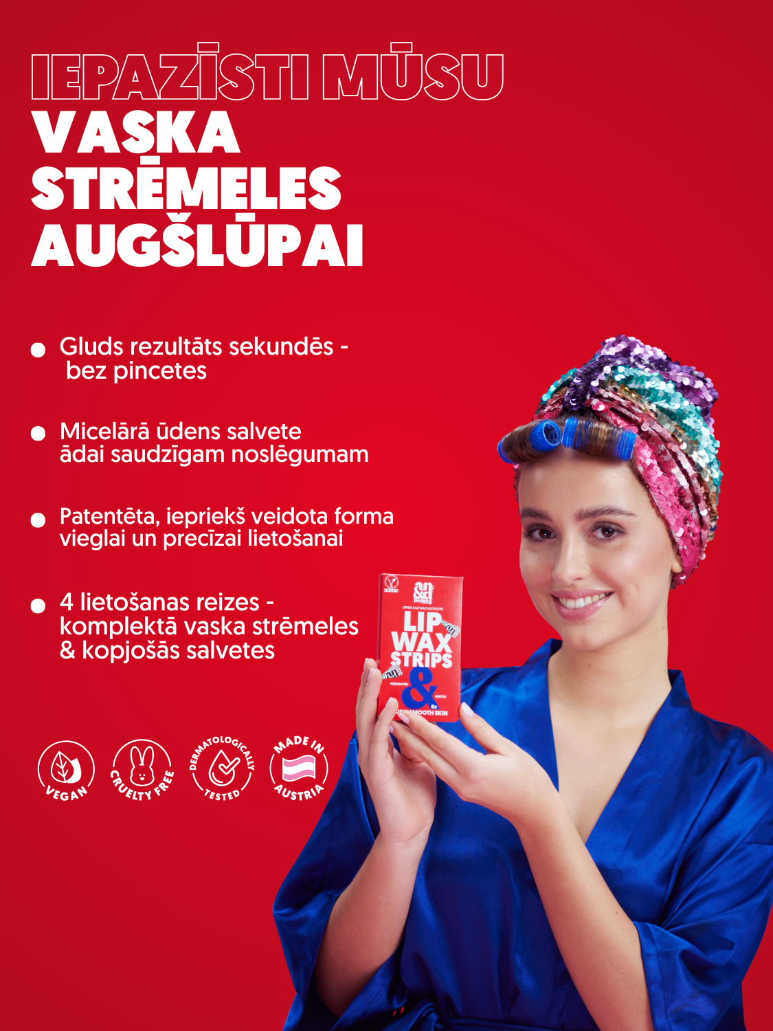 Vaska strēmeles augšlūpas zonai