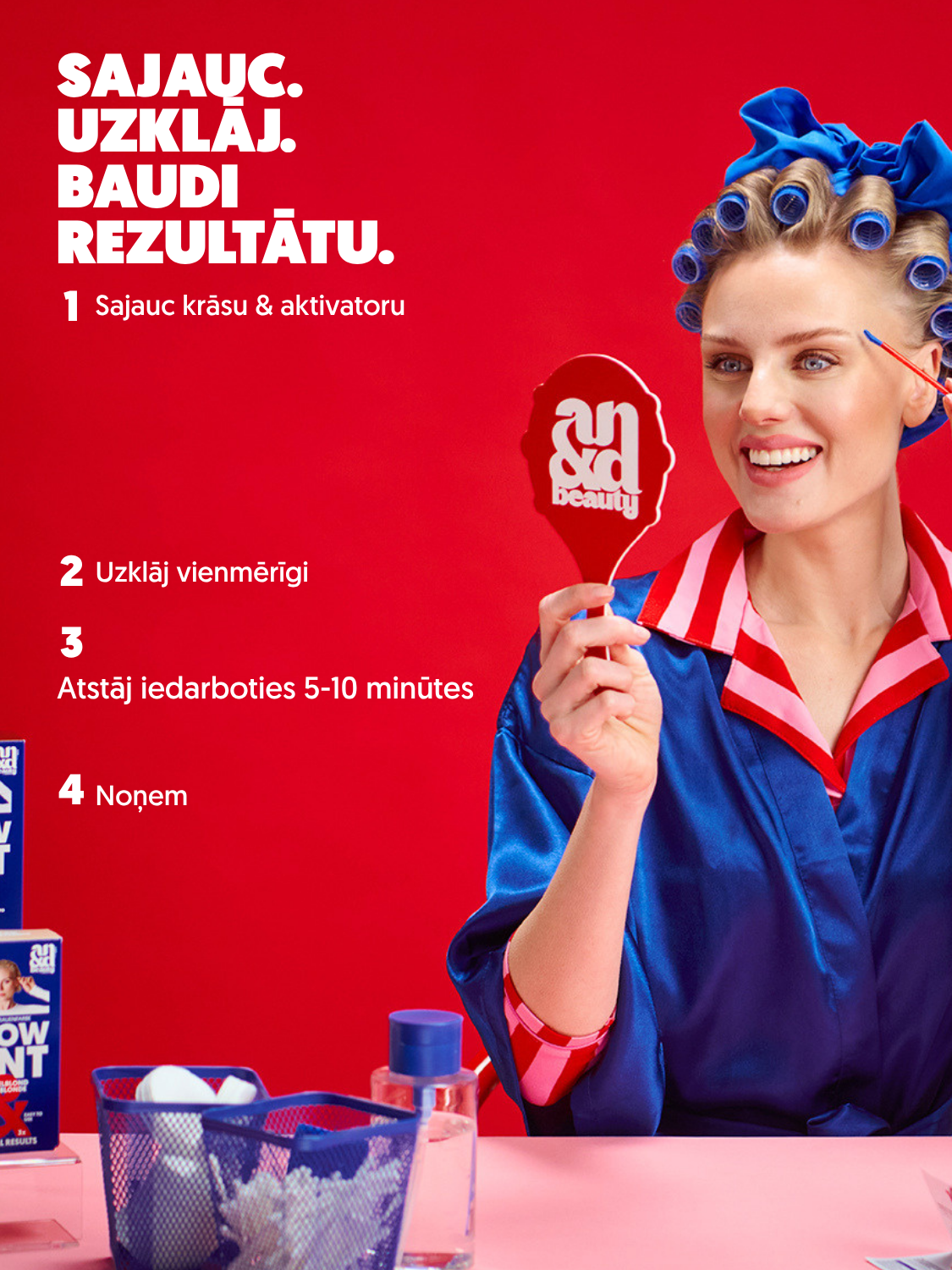 Uzacu krāsošanas komplekts tumši blondā tonī
