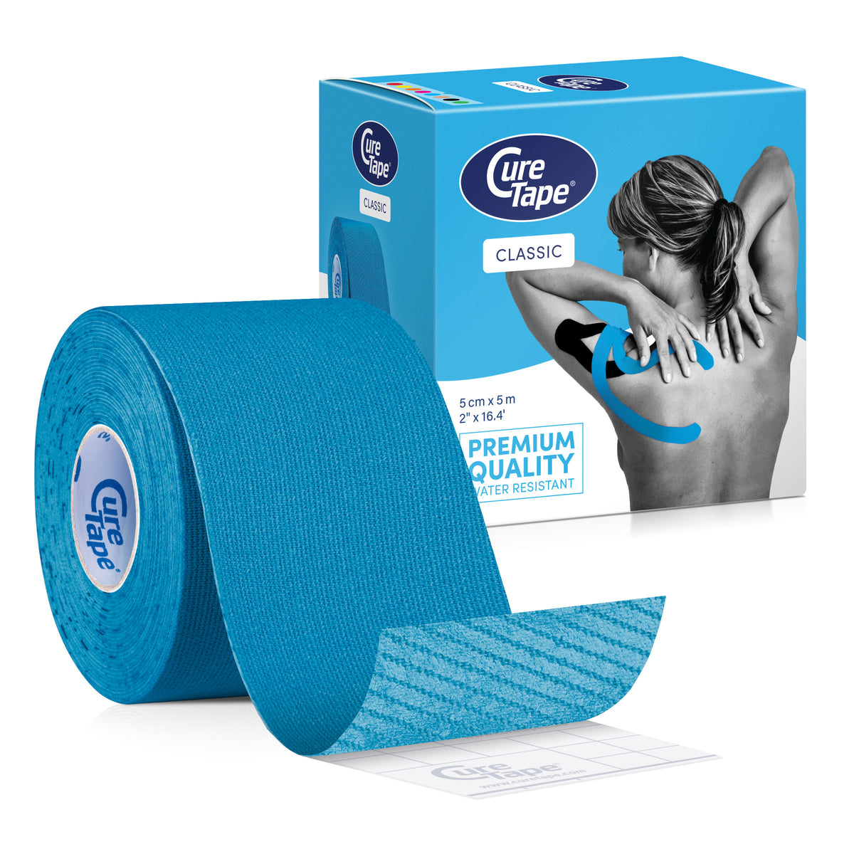 CureTape® Classic 5 cm x 5 m, zilā krāsā