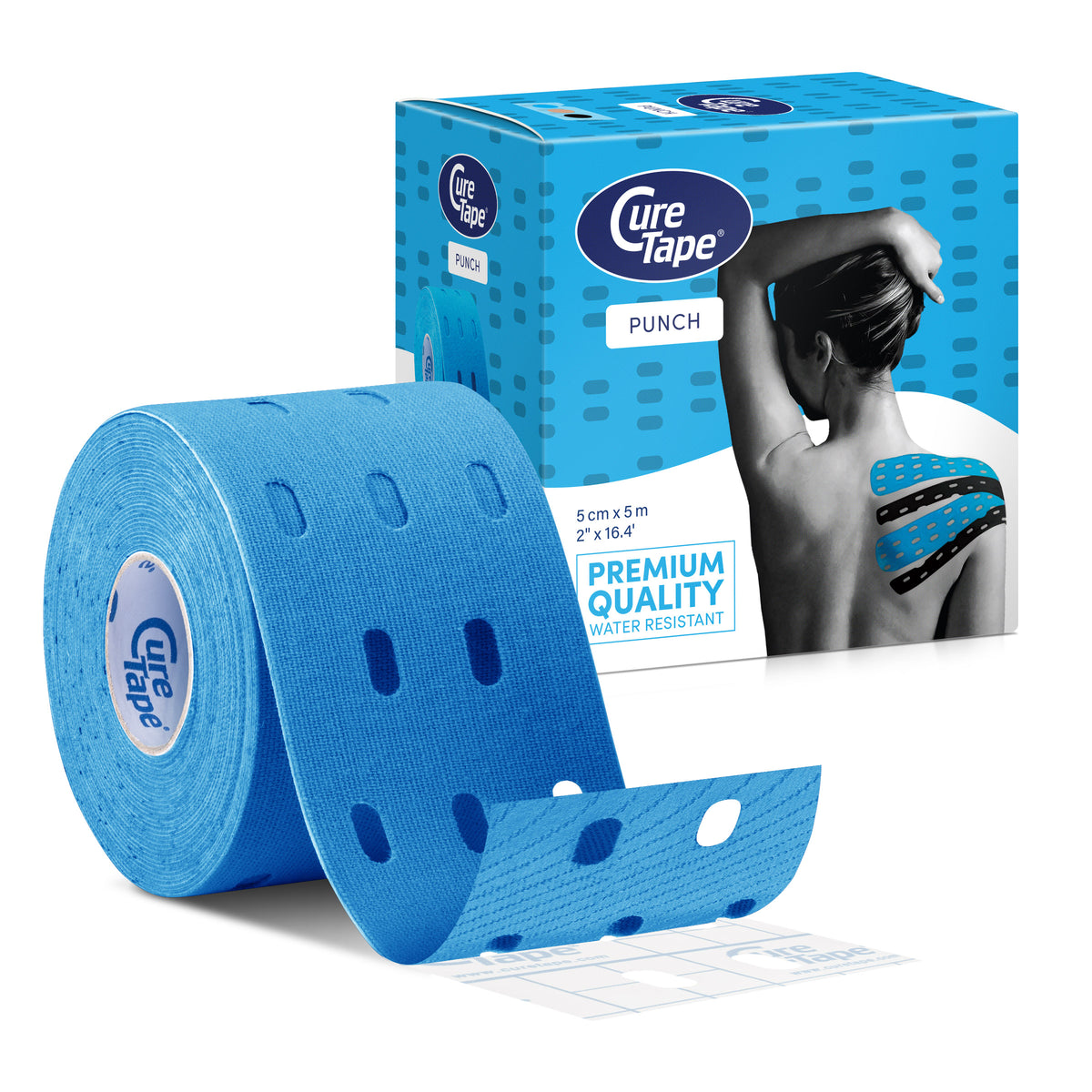 CureTape® Punch 5 cm x 5 m, zilā krāsā