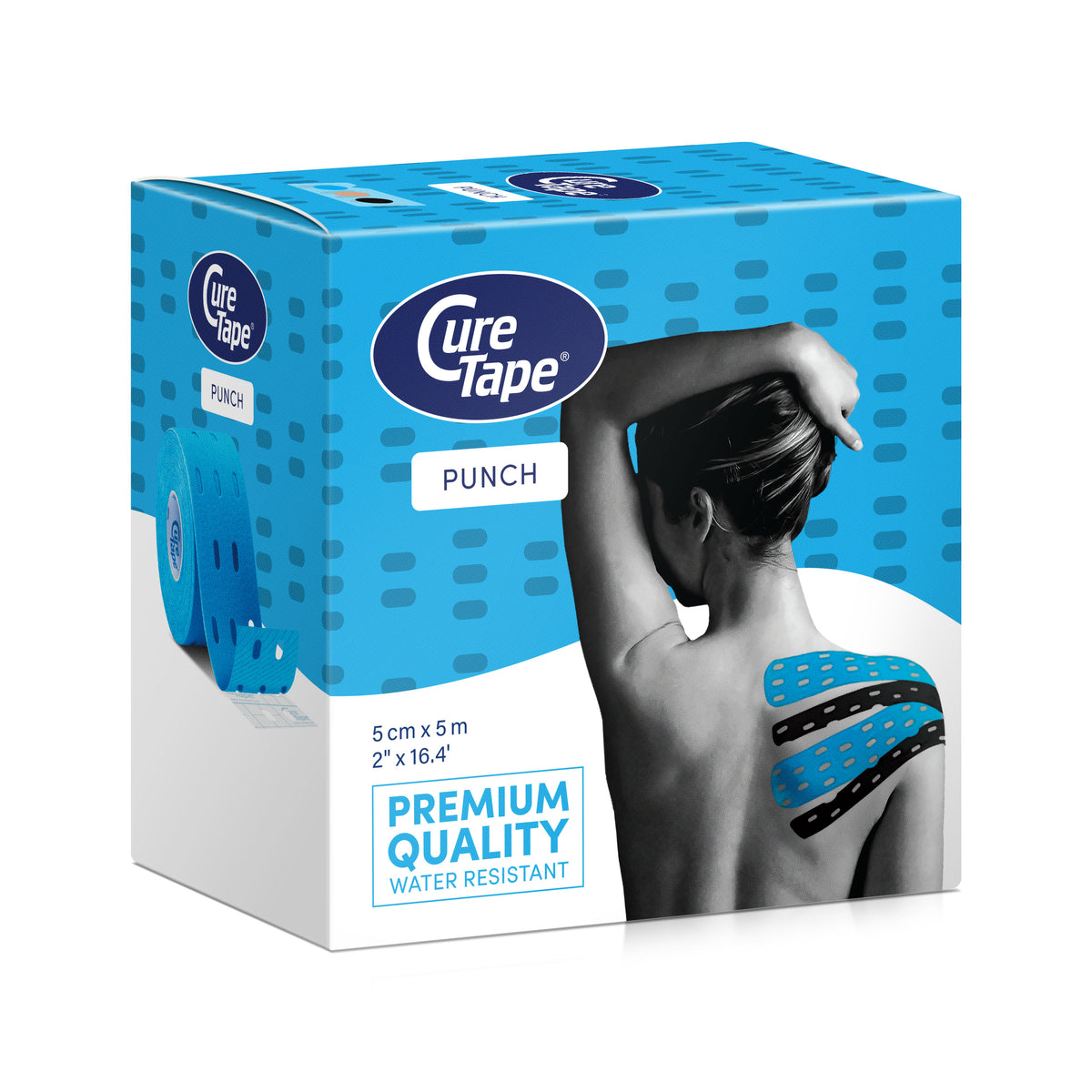 CureTape® Punch 5 cm x 5 m, zilā krāsā