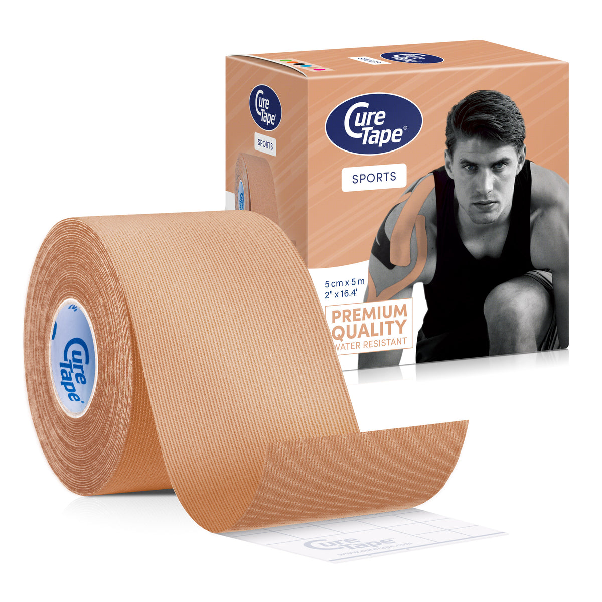 CureTape® Sports 5 cm x 5 m, bēšā krāsā