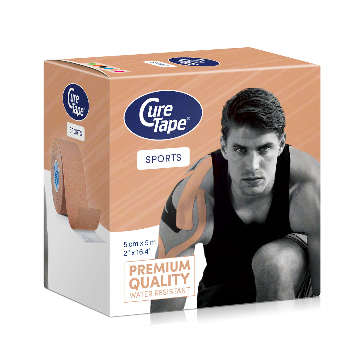 CureTape® Sports 5 cm x 5 m, bēšā krāsā