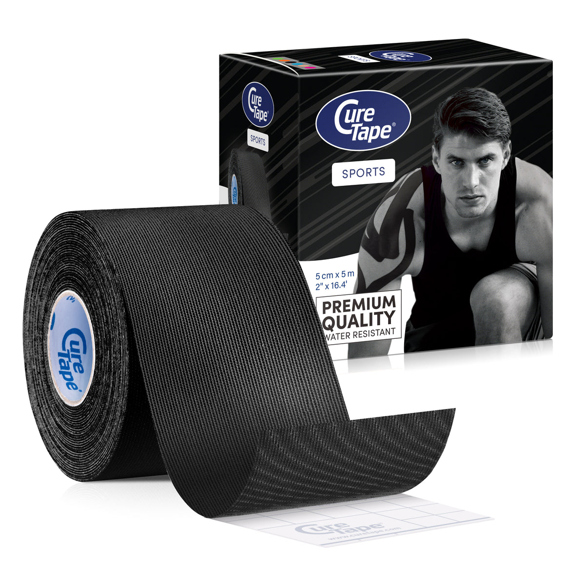 CureTape® Sports 5 cm x 5 m, melnā krāsā