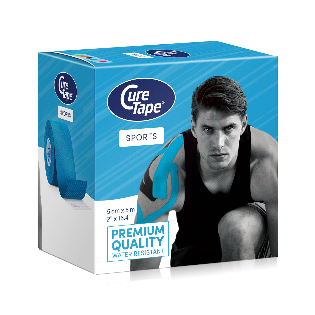 CureTape® Sports 5 cm x 5 m, zilā krāsā