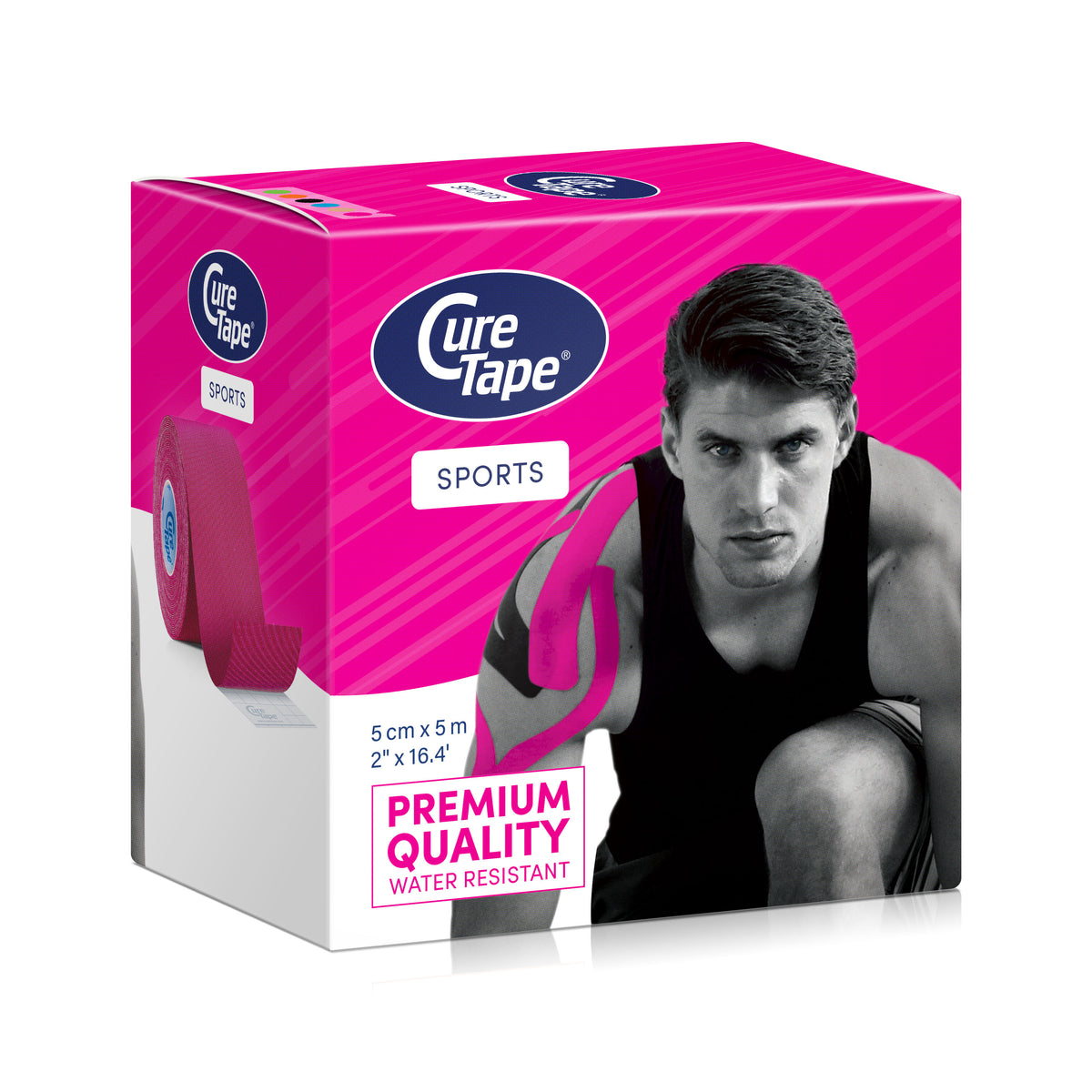 CureTape® Sports 5 cm x 5 m, rozā krāsā