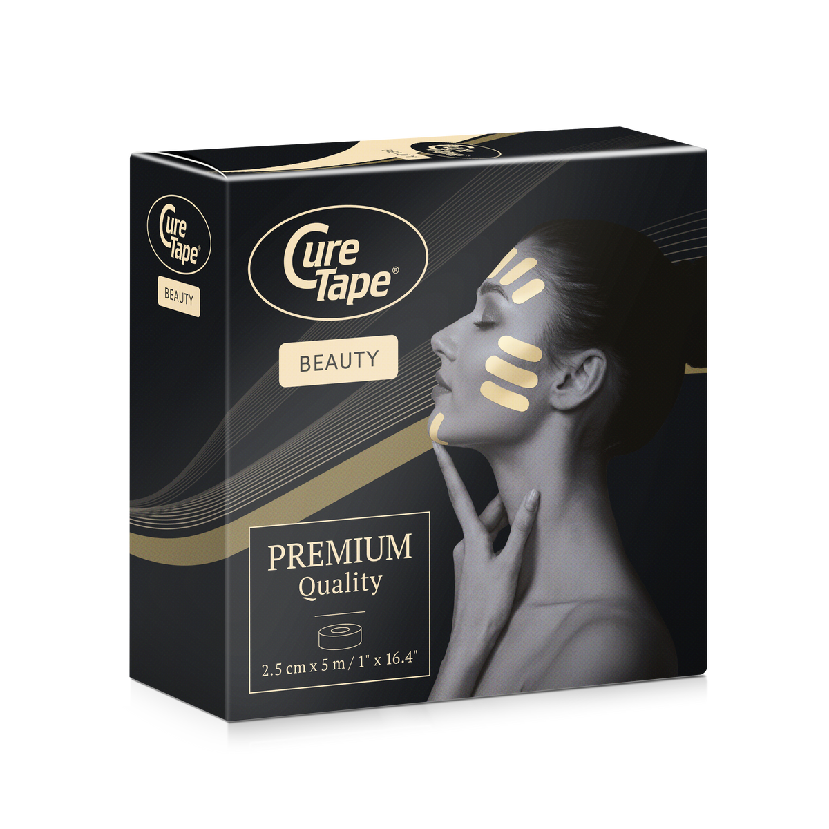 CureTape® Beauty, 1 gab., 2,5 cm x 5 m, bēšā krāsā